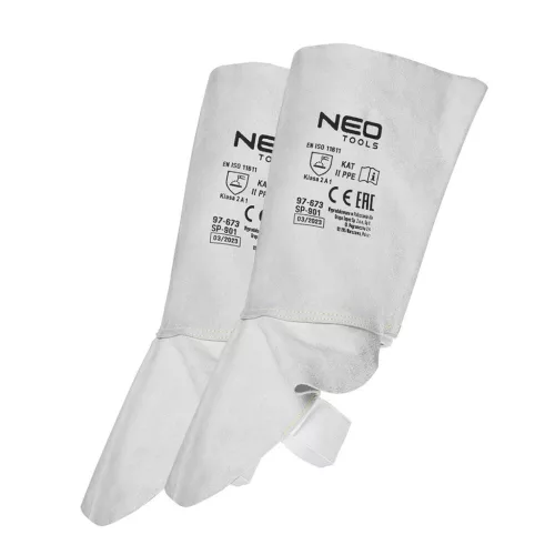 NEO TOOLS Hegesztő lábszárvédő, bőr, 2A1, tépőzáras 97-673