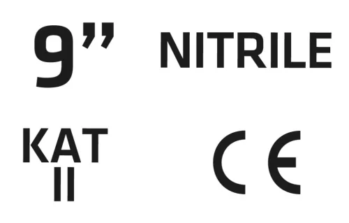 VERTO Kertész kesztyű, nitril bevonat, virágmintás, 4131X, 9", légáteresztő felsőrész 97H142