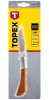 TOPEX Kés, Összecsukható kés retesszel, 8cm penge, fa markolat 98Z007