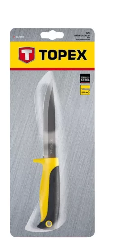 TOPEX Kés, univerzális, 120MM penge, műanyag tokkal 98Z103