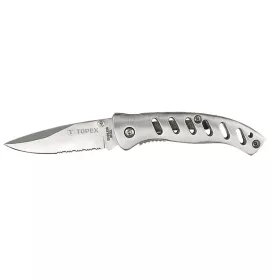   TOPEX Kés, összecsukható kés retesszel, 8cm penge, teljes 185mm 98Z105