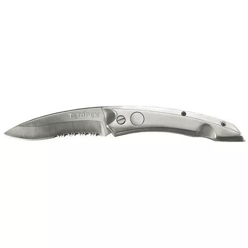 TOPEX Kés, összecsukható kés retesszel, 8cm penge, teljes 205mm 98Z110
