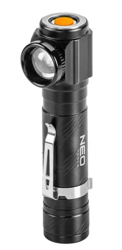 NEO TOOLS Fejlámpa + zseblámpa 2az1-ben, tölthető USB 800lum CREExML-T6 LED, 10W 99-026