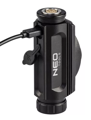 NEO TOOLS Fejlámpa + zseblámpa 2az1-ben, tölthető USB 1000lum, CREE LED, 10W 99-028