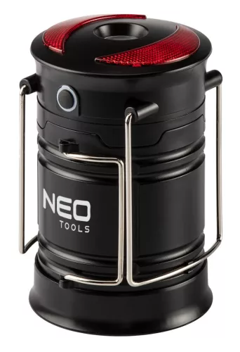 NEO TOOLS Kempinglámpa, 3 funkciós, összecsukható, 200lum, elemes 3xAA, COB LED, 3W 99-030