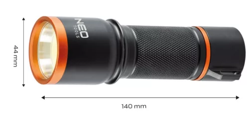 NEO TOOLS Zseblámpa, elemes 3xAA, 200lum, COB LED, 3W 99-032