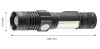 NEO TOOLS Zseblámpa, tölthető, 2 funkciós, USB, 800lum CREE T6 LED, 10W 99-033
