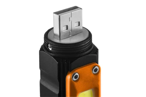 NEO TOOLS Zseblámpa, tölthető, 2 funkciós USB 300lum, CREExPE + COB LED, 3W 99-034
