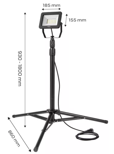 NEO TOOLS Reflektor, állványos 230V/50W, 4500lum, SMD led, max. 1.8m 2 év garanciával 99-060