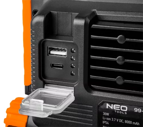 NEO TOOLS Akkus reflektor, talpas, 3000lum, SMD led 99-064