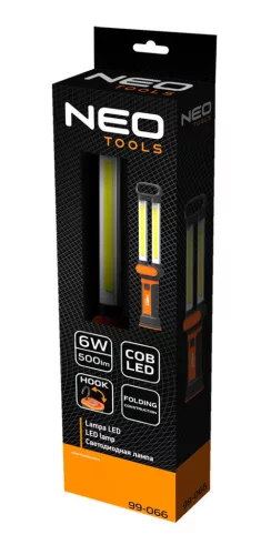 NEO TOOLS Akkus műhely-vizsgálólámpa, tölthető, 500lum SMD LED 99-066