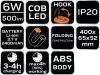 NEO TOOLS Akkus műhely-vizsgálólámpa, tölthető, 500lum SMD LED 99-066