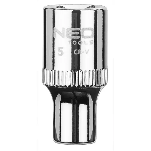 NEO TOOLS Dugókulcs 5mm, 1/4", 6 pontos, SUPERLOCK 25 év garanciával 08-222