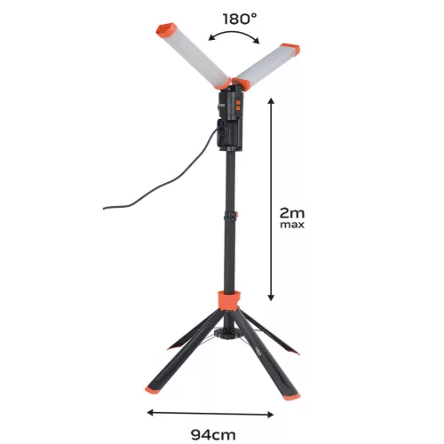 NEO TOOLS Állványos reflektor, 2x4300 lum LED fényforrás, 360fokban elforgatható 2 év garanciával 99-099