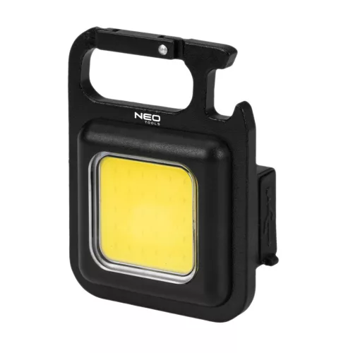 NEO TOOLS Kulcstartó lámpa, COB led, akkumulátor, palacknyitóval és mágnessel 99-109