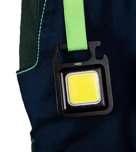 NEO TOOLS Kulcstartó lámpa, COB led, akkumulátor, palacknyitóval és mágnessel 99-109