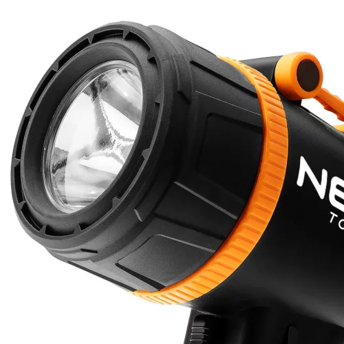 NEO TOOLS Keresőlámpa, 1000lm fényerő, 3,7V/2200mAh akku, vízálló, powerbank funkció, töltéskijelző, 350m hatótávolság 99-114