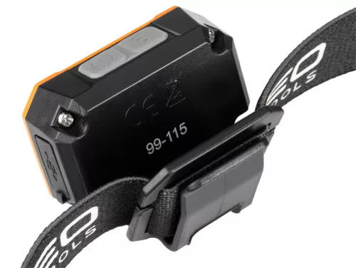 NEO TOOLS Fejlámpák kínálódobozban, tölthető, 500 lum fényerő, COB led, Rendelési egység: 12db 99-115