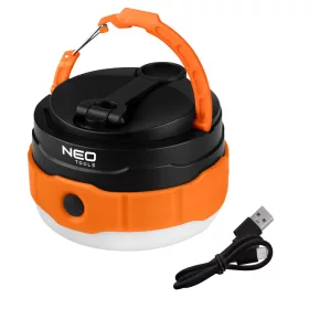   NEO TOOLS Akkus 3az1-ben Kempinglámpa/zseblámpa/powerbank, 500lm, 3,7V/2000mAh, USB és kézi tekerődinamós töltés 99-118