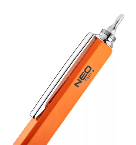 NEO TOOLS Fém golyóstoll, 5az1-ben, mérőléc, golyóstoll, vízmérték, érintőceruza, csavarhúzó GD024