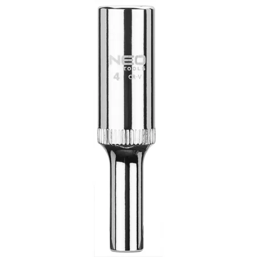 NEO TOOLS Dugókulcs 4mm, 1/4", hosszú, 6 pontos, SUPERLOCK 25 év garanciával 08-235