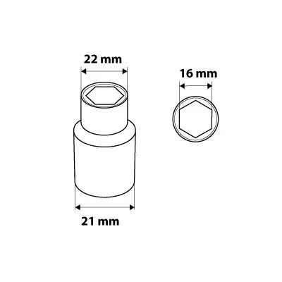 NEO TOOLS Dugókulcs 16mm, 1/2", hatlapú 25 év garanciával 08-416