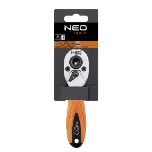 NEO TOOLS Racsnis kulcs 1/4" 105mm 25 év garanciával 08-501