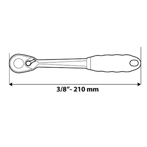 NEO TOOLS Racsnis kulcs 3/8" 210mm, DIN 3122 25 év garanciával 08-508