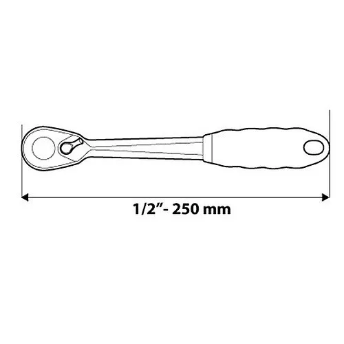NEO TOOLS Racsnis kulcs 1/2" 250mm, DIN 3122 25 év garanciával 08-511