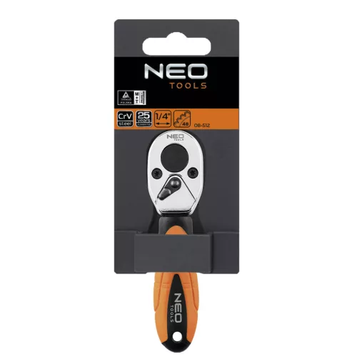 NEO TOOLS Racsnis kulcs 1/4" 105mm, DIN 3122 25 év garanciával 08-512
