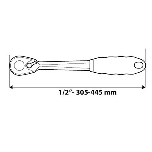 NEO TOOLS Racsnis kulcs 1/2", teleszkópos 305-445mm, DIN3122 25 év garanciával 08-515