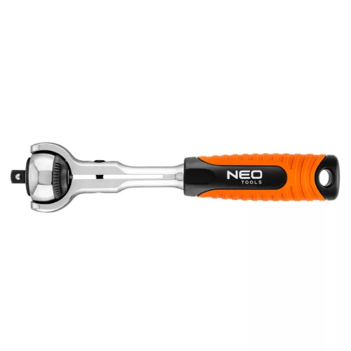 NEO TOOLS Racsnis kulcs 1/4", forgófejes 360°, 72 fog 25 év garanciával 08-540