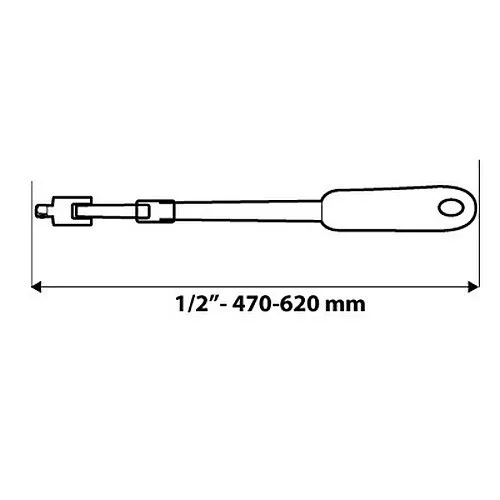 NEO TOOLS HAJTÓKAR 1/2", csuklós, teleszkópos 25 év garanciával 08-553