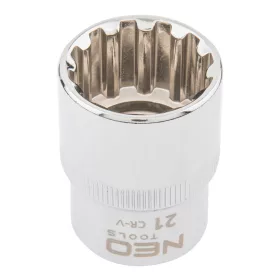   NEO TOOLS Dugókulcs 21mm, 1/2", SPLINE 25 év garanciával 08-593