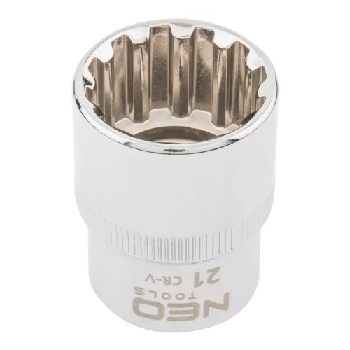 NEO TOOLS Dugókulcs 21mm, 1/2", SPLINE 25 év garanciával 08-593