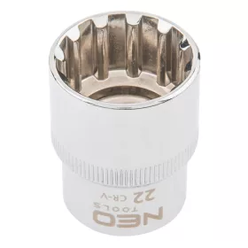   NEO TOOLS Dugókulcs 22mm, 1/2", SPLINE 25 év garanciával 08-594