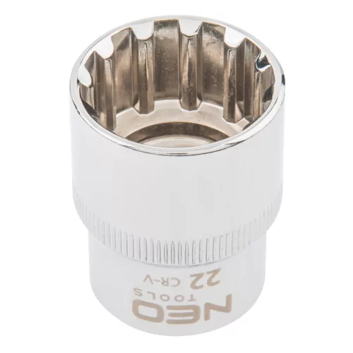 NEO TOOLS Dugókulcs 22mm, 1/2", SPLINE 25 év garanciával 08-594