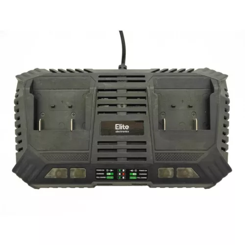 Elite Electronics® dupla akkumulátor töltő, gyorstöltő