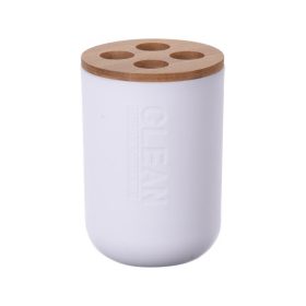 Fogkefe tartó - fehér, műanyag