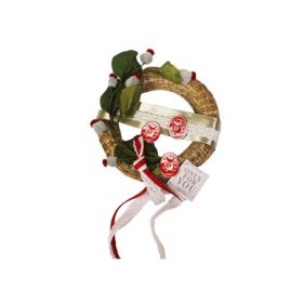 Húsvéti koszorú piros tojásos