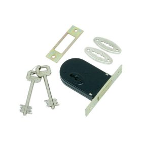   Reteszzár, bevéső, duplatollú, 2 kulccsal, 45mmx20mm Flame