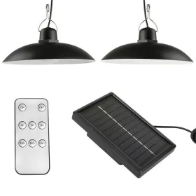   2 darab retro függeszthető napelemes LED lámpa távirányítóval és szolár panellel