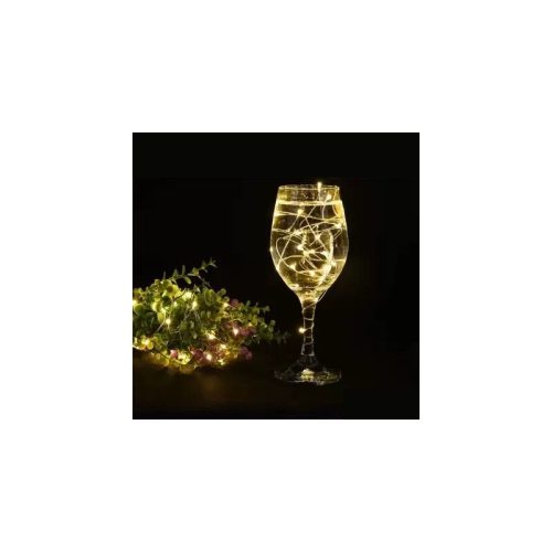  200 LED 8 programos beltéri mikroledes fényfüzér karácsonyfára 21,5 méter - melegfehér