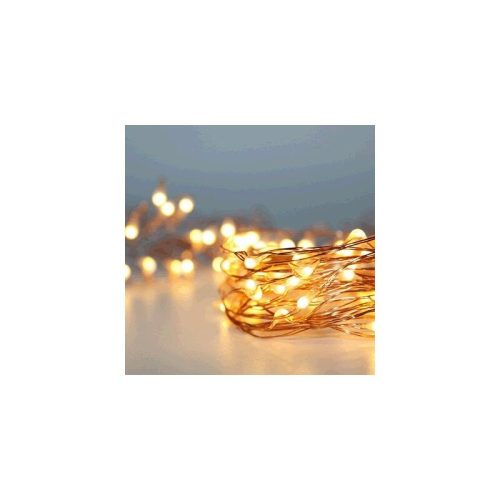  200 LED 8 programos beltéri mikroledes fényfüzér karácsonyfára 21,5 méter - melegfehér