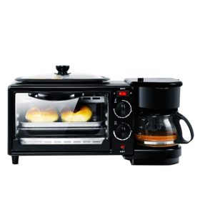   3in1 elektromos reggeliző állomás, sütő + kávéfőző + pirító, 600 W