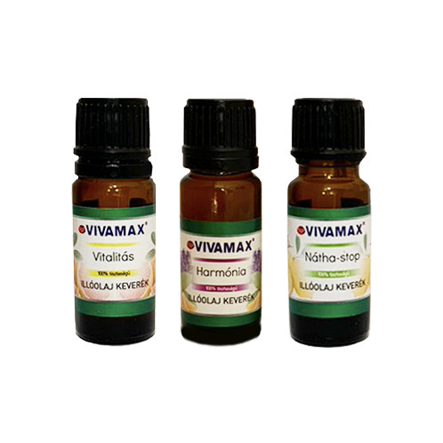 Vivamax 3 darabos illóolaj csomag (harmónia, vitalitás, nátha-stop)