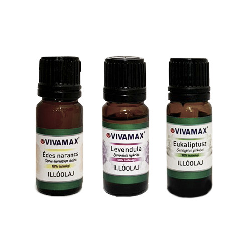 Vivamax 3 darabos illóolaj csomag (édes narancs, levendula, eukaliptusz)