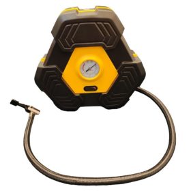   Hordozható, szivargyújtós autógumi pumpa LED lámpával, kompresszor, 12V