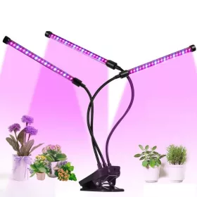   Növény termesztő flexibilis, csíptethető, tripla LED lámpa