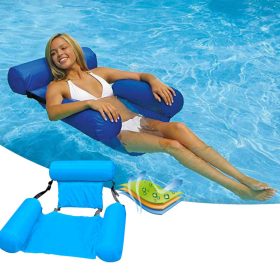  Nagyméretű, felfújható úszófotel, medence fotel - világoskék